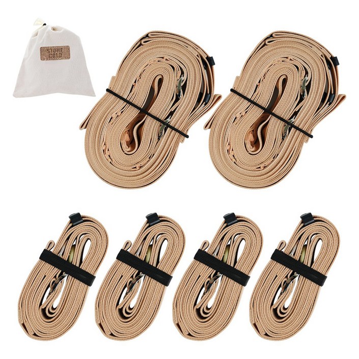 스톤콜드 캠핑타프 웨빙스트랩 메인2개  보조4개  파우치1개