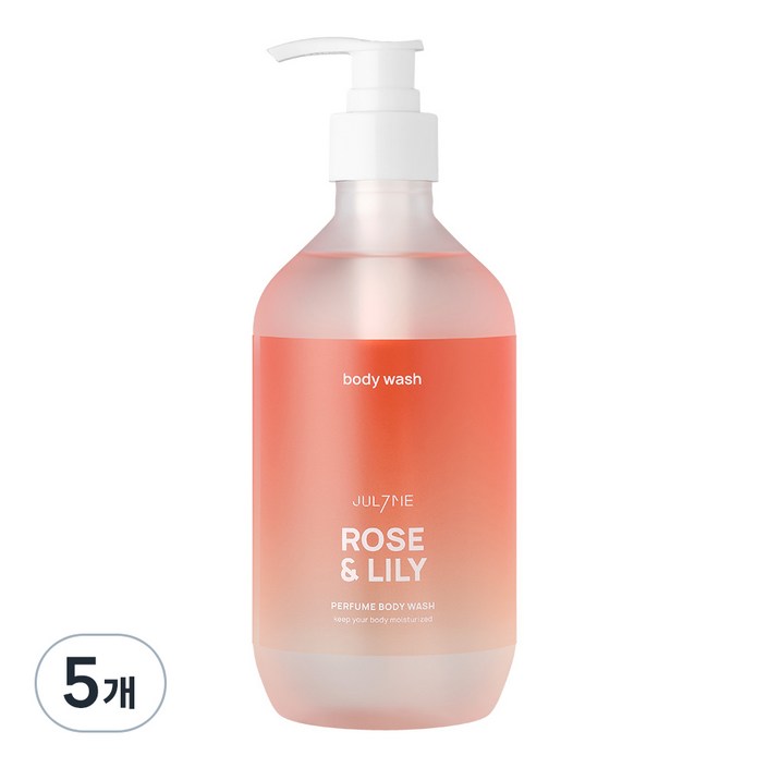 줄라이미 퍼퓸 바디워시 로즈앤릴리, 500ml, 5개 줄라이미 퍼퓸 바디워시 로즈앤릴리, 500ml, 5개