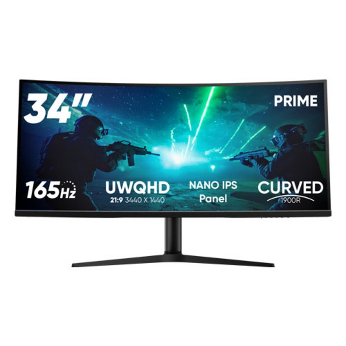앱코 WQHD 프라임 나노IPS HDR 무결점 게이밍 커브드 모니터