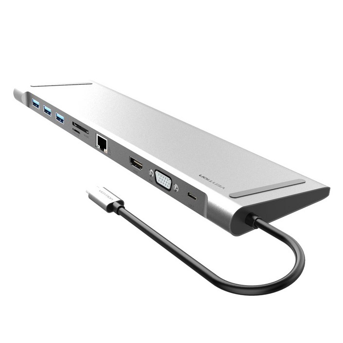 벤션 10 in 1 C타입 올인원 멀티허브 HDMI 컨버터 도킹스테이션, THOHAH, 단일색상, 1개
