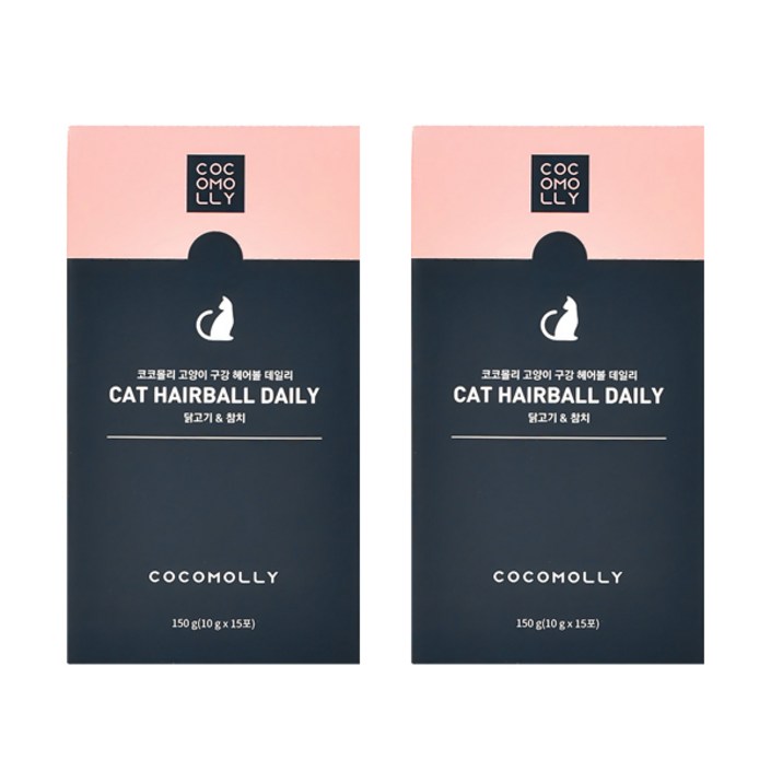 코코몰리 고양이 데일리 영양제, 15회분, 구강치석관리헤어볼, 2개