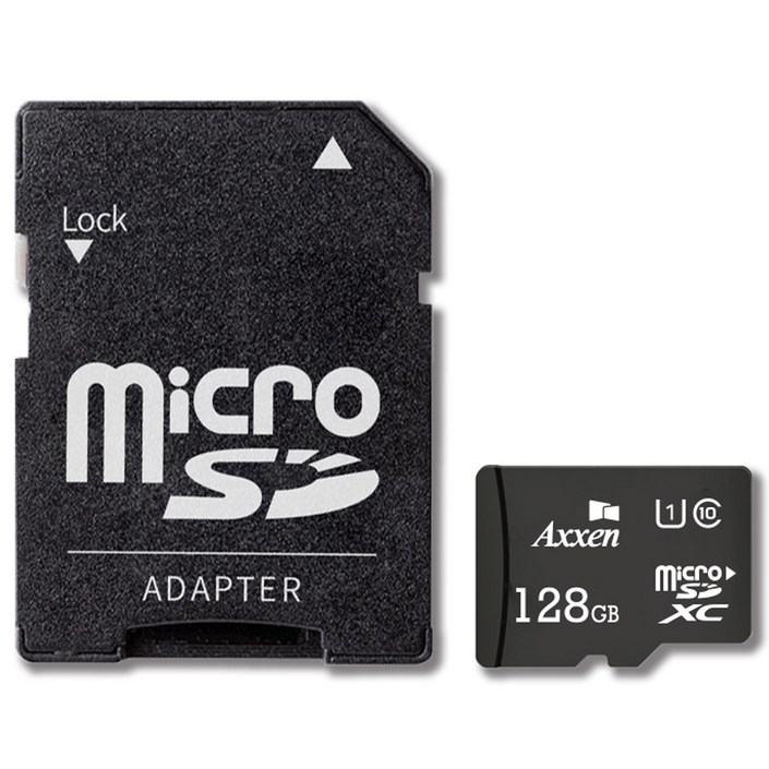 액센 프리미엄 마이크로 SD카드 어댑터 세트 MSD22, 128GB, 1개
