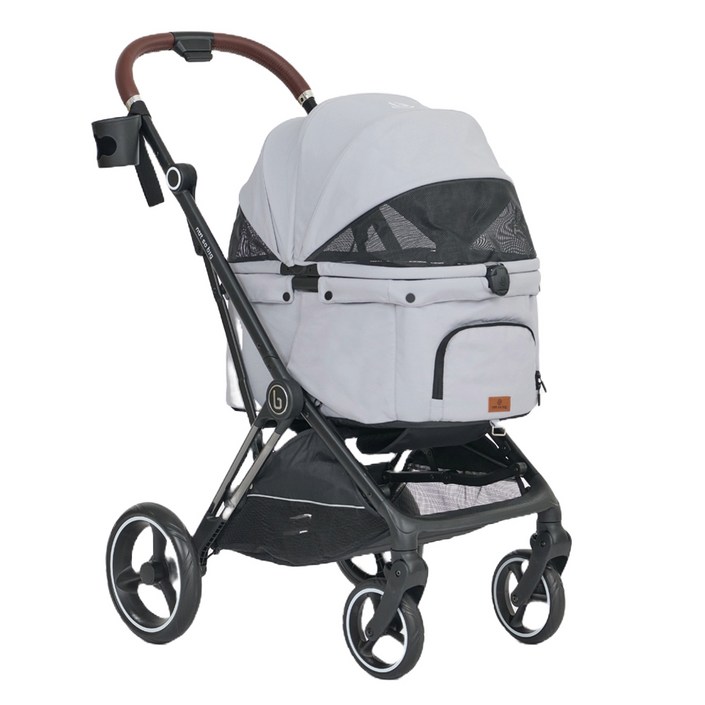 낫쏘빅 강아지 네로 맥스 오토폴딩 유모차, 클라우드 그레이, 1개