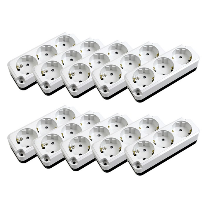 접지 노출 나사타입 콘센트 3구