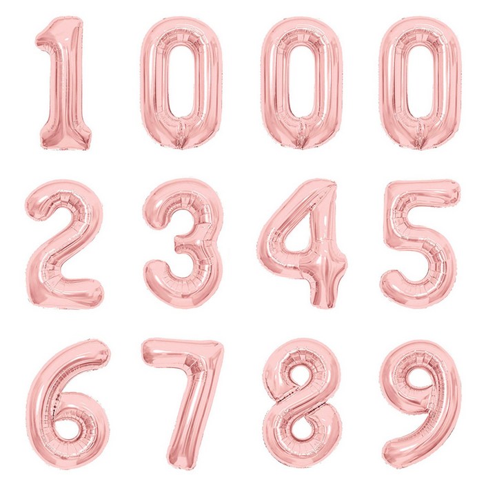 파티아일랜드 숫자 호일 풍선 12p 세트 40cm