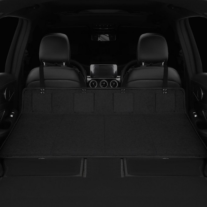 크로니클 차량용 뒷좌석 평탄화 캠핑 접이식 수납 매트 4포인트 L, 블랙, 컨텐츠 참조