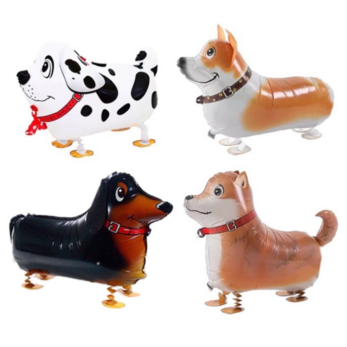 걸어다니는 동물 산책 파티 풍선 4종 세트 P89005A