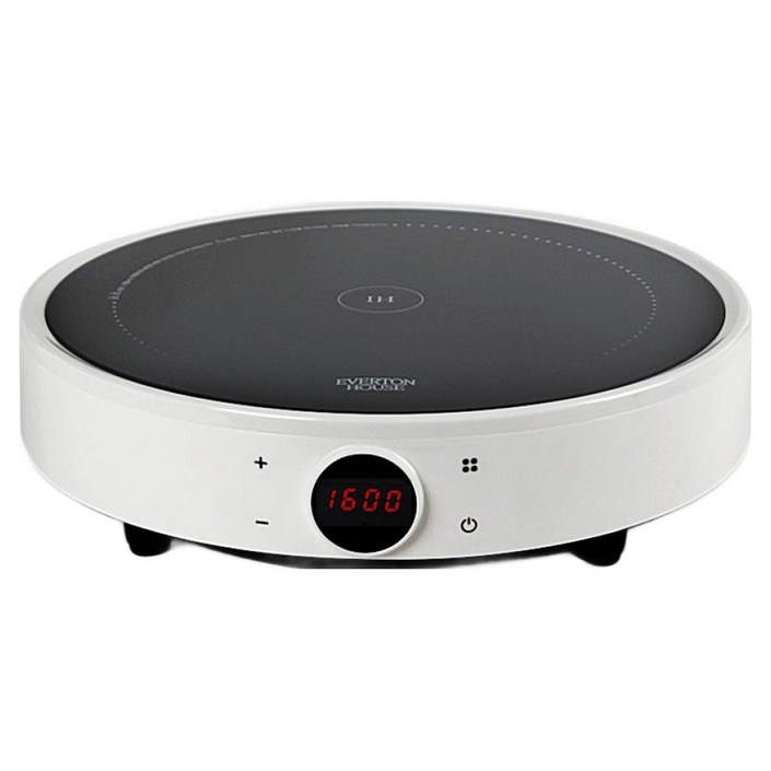 에버튼하우스 크라이스 9단계 온도조절 미니 휴대용 원형 인덕션 1구, EHHXID1502B, 프리스탠딩