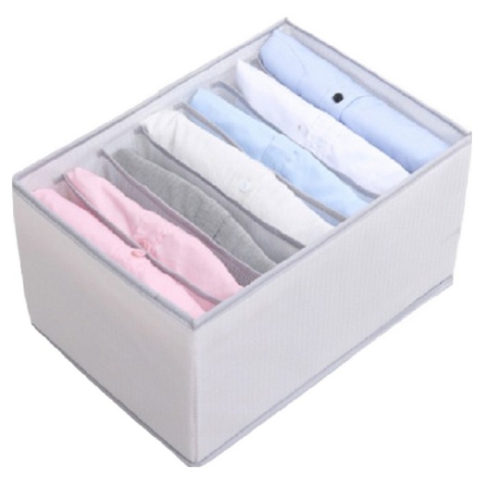 디오셀 pvc 탄탄 칸칸이 옷장 정리함 7칸, 그레이, 1개