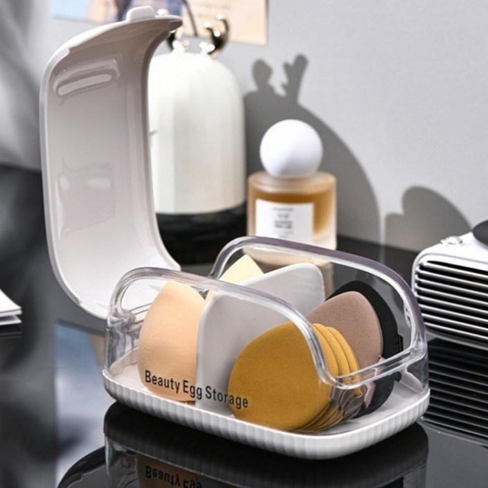 심플 화장대 퍼프 보관함