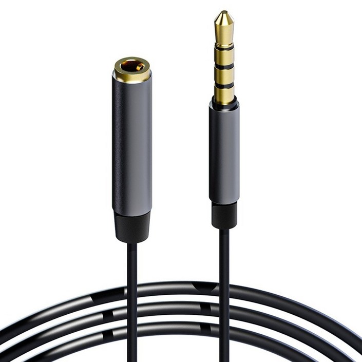 구스페리 3.5mm AUX 4극 오디오 마이크 연장 케이블 2m