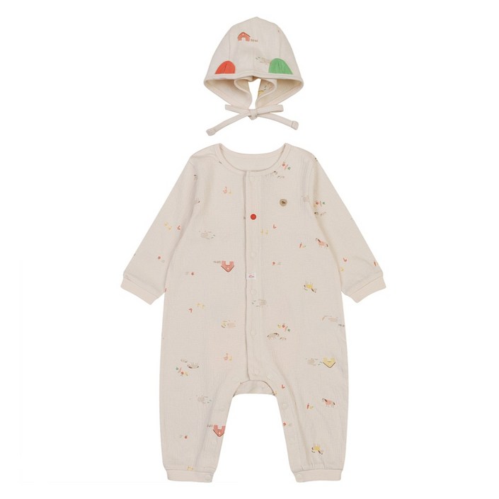 에뜨와 신생아용 모렛츠 우주복  모자 선물포장 세트  쇼핑백