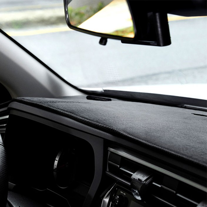 가온 기아 마이크로벨벳 대쉬보드커버  갤패드 대 2p  중 4p, 기아 더뉴봉고3 2020 전방센서 유 순정내비매립, 블랙