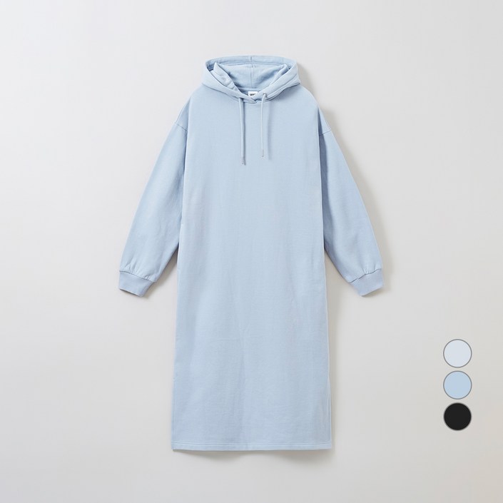 스파오 여성용 프렌치테리 후드 롱 기모 원피스 SPOME4TG10