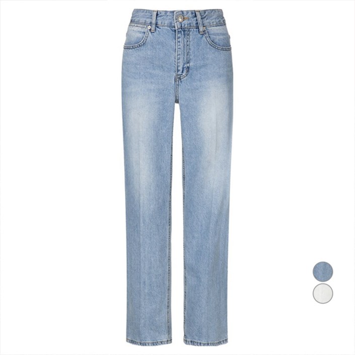 온앤온 여성용 스트레이트 핏 데님 면 팬츠 NEJ3ML317