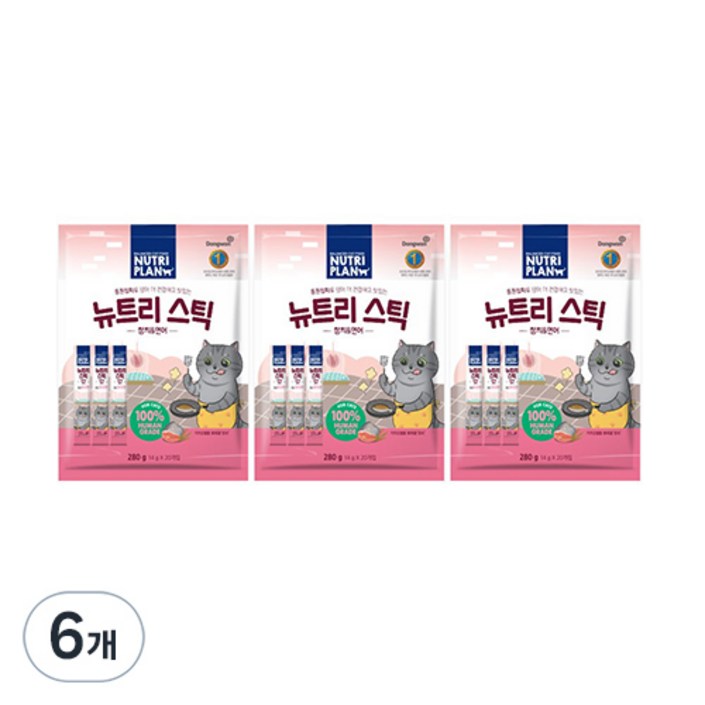 동원 뉴트리스틱 20개입 280g, 참치 연어 혼합맛, 280g, 6개