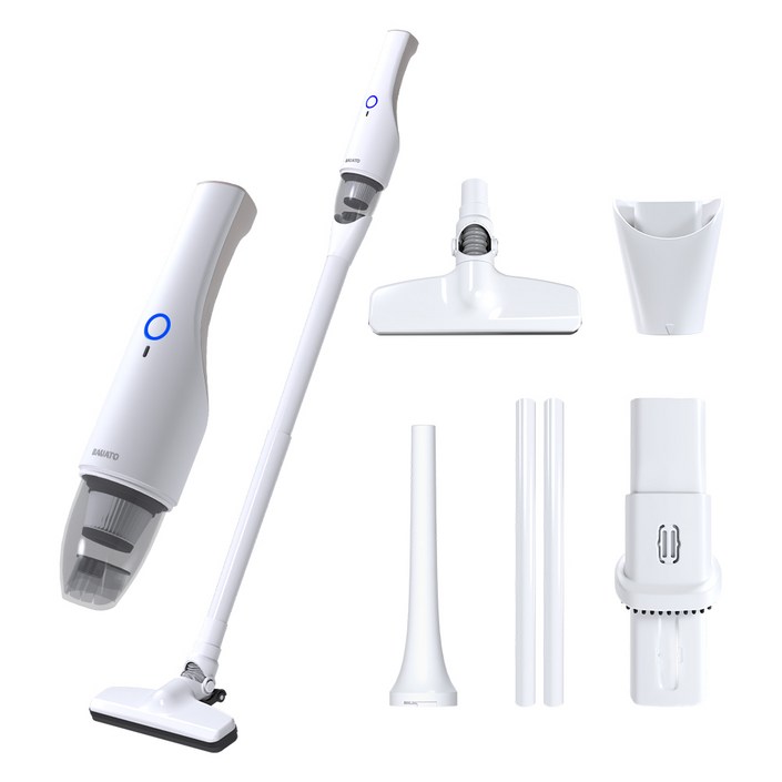 바우아토 프로제트 DC 모터 다용도 미니 무선 핸디 청소기 D-B-0702, 화이트, D-B-0702