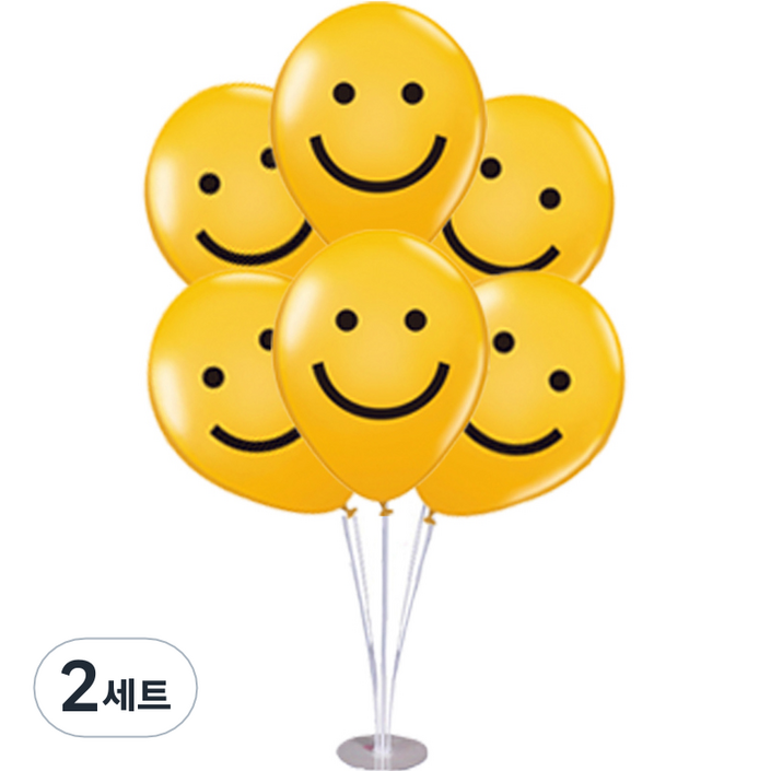 미미파티 생일 파티 스마일 풍선 멀티 스탠드 세트