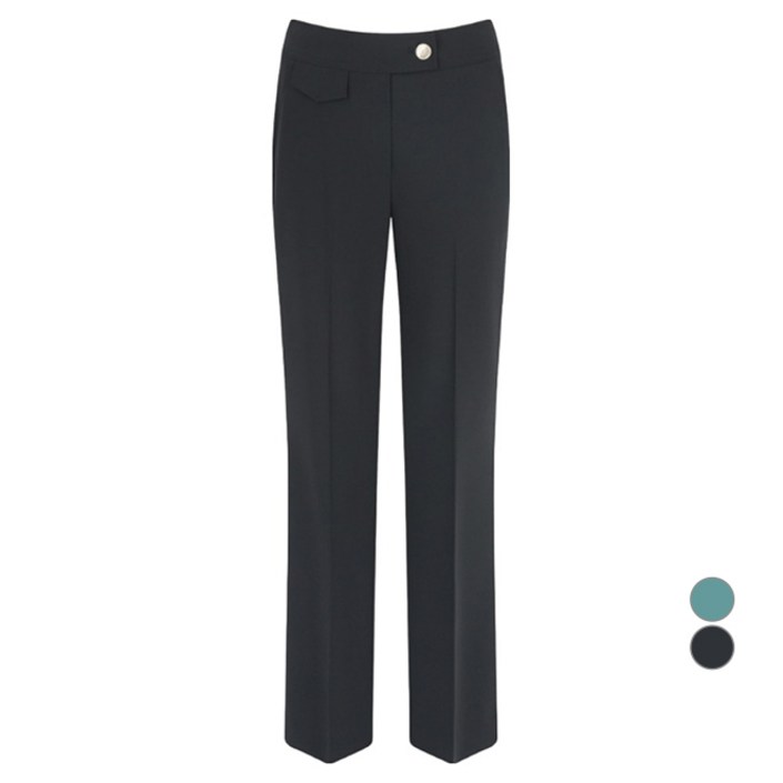 더아이잗 여성용 메탈 버튼 플랩 디테일 팬츠 IP4A0SL171