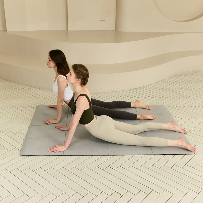 제로투헤라 울트라 와이드 TPE 논슬립 트레이닝 요가매트, 웜 그레이, 1개