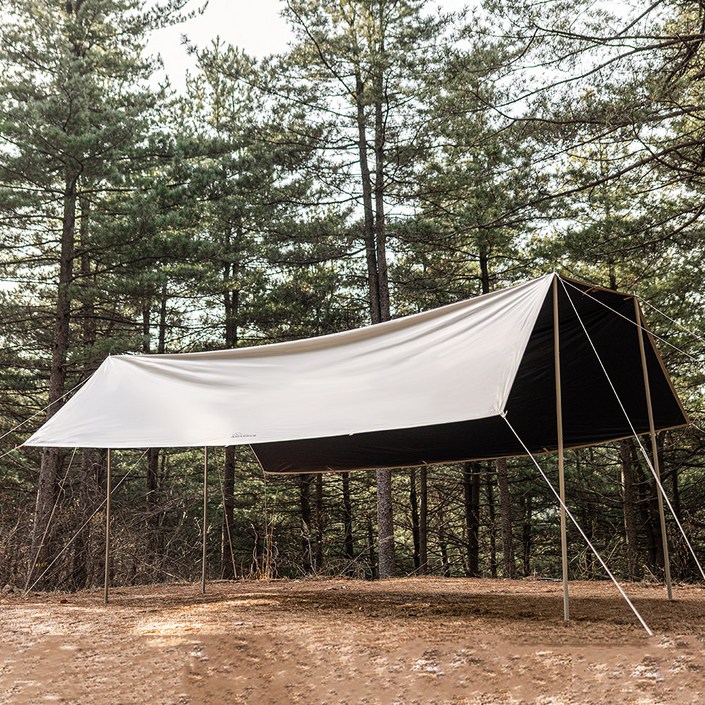 아이두젠 아마데우스 렉타 타프 블랙 코팅  폴대 세트, 크림타프