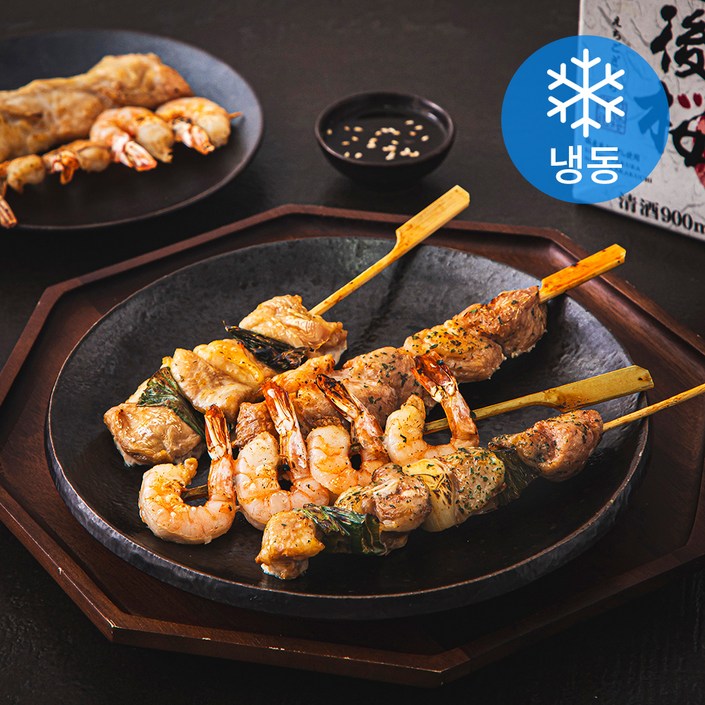 로켓프레시 명품조선 육해공꼬치 6꼬치 300g 소스 50g 세트 냉동