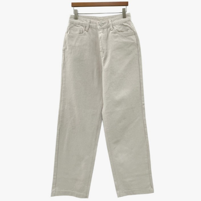 슈가펀 여성용 필프 컬러 와이드 데님팬츠