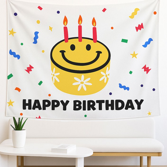 미미파티 파티 셀프 장식 플라넬 고급원단 생일 현수막