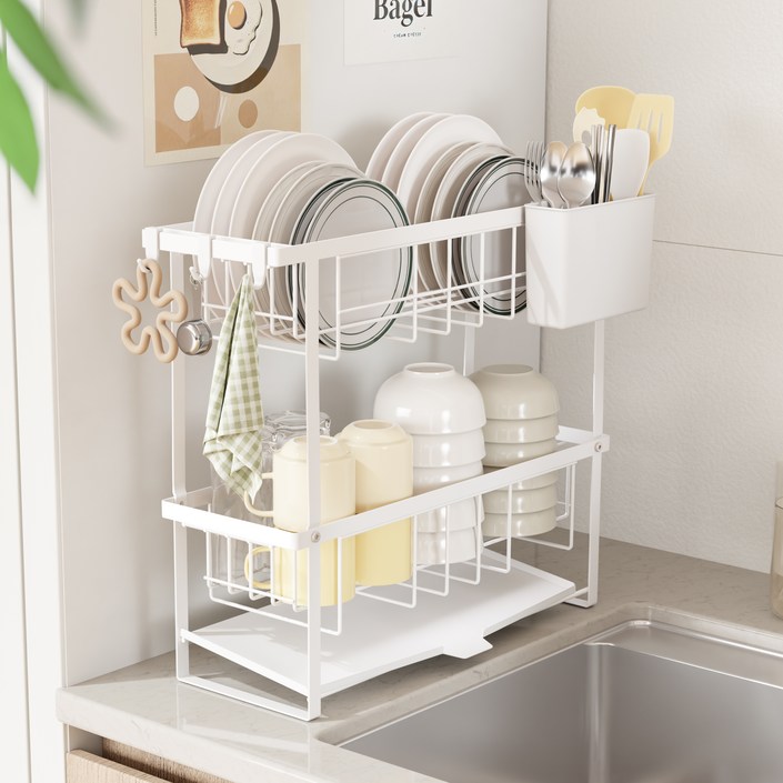 라라밤 자동 물빠짐 초슬림 미니 식기건조대