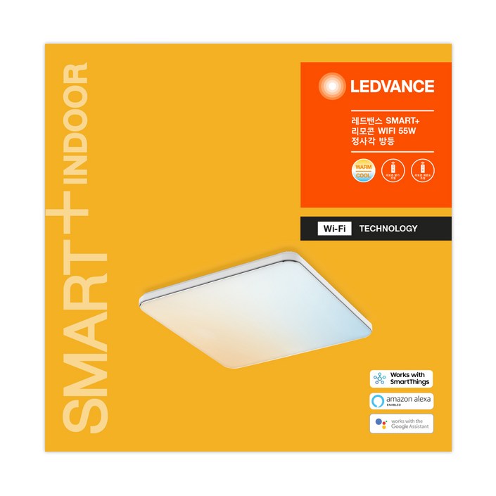 레드밴스 색상조절 리모컨 스마트 와이파이 LED 사각방등 55W 레드밴스 색상조절 리모컨 스마트 와이파이 LED 사각방등 55W