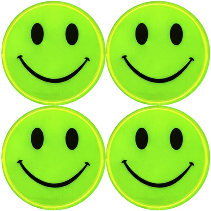 고아웃타운 스마일 안전 야간 반사 스티커