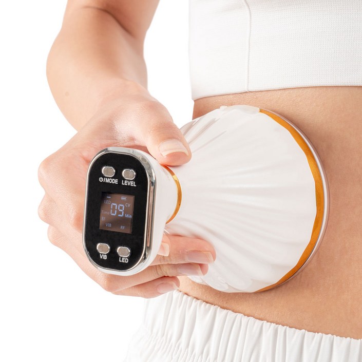 루미누보 바디 고주파 EMS 올인원 마사지기 초음파 복부 진동 온열 종아리 바본관리, 화이트, LNBD002