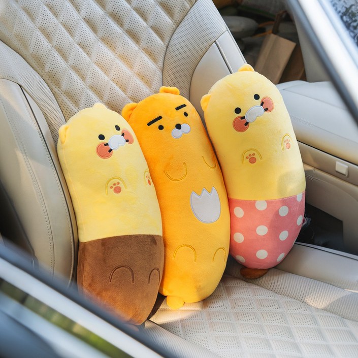 카카오프렌즈 발라당 차량용 목쿠션 목베개, 라이언, 1개