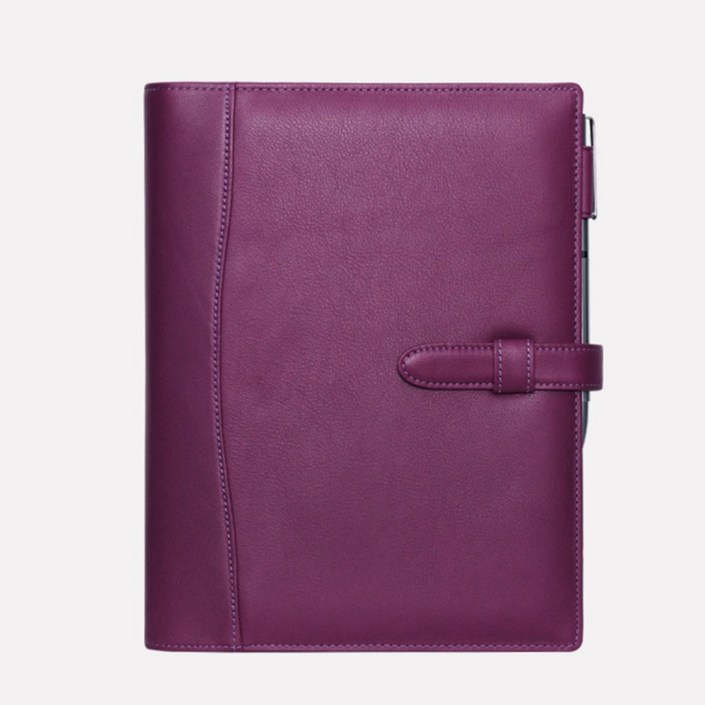 2026년 25절 A5 소가죽 6공 가죽 업무용 업무 만년 시스템 다이어리 커버 모음 이니셜 각인 가능, 1개, 바이올렛 D10301