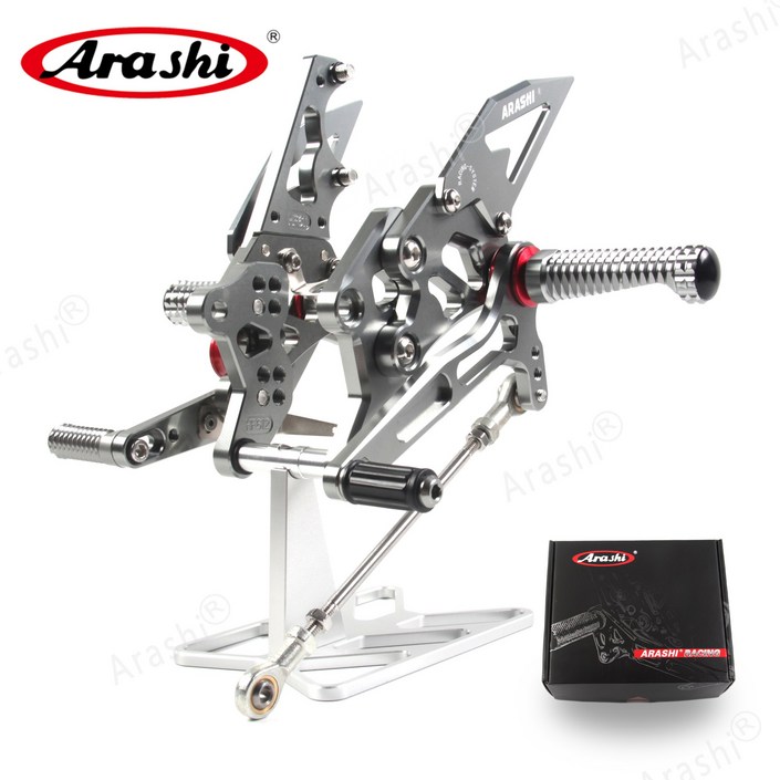 Arashi CNC 조절할 수 있는 발판 근거지 후방 설정 풋페그 에 YAMAHA YZF R3 R25 2015 2023 YZFR3 YZFR25 2018 백스텝도