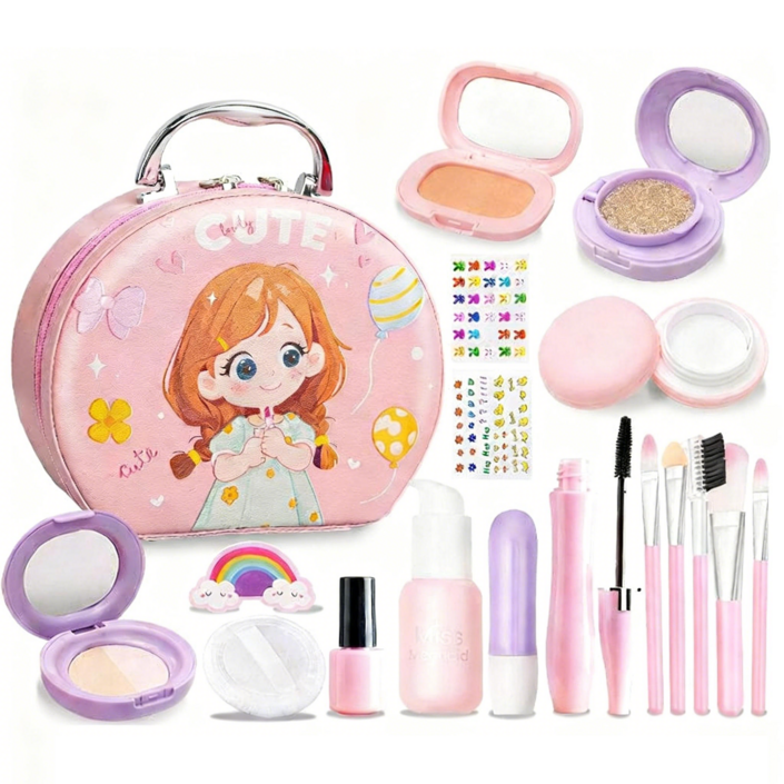 수니 어린이 메이크업 놀이 세트 화장품 장난감 가방 모형