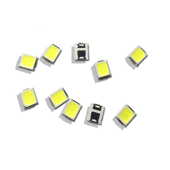 수리용 led칩 라이트비드 100 개몫 LED 램프 구슬 자연 화이트따뜻한 SMD 2835 0.5W 5560LM 슈퍼 발광 다