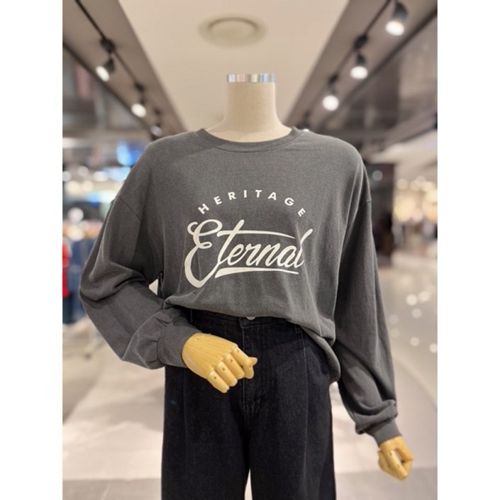 ab.fz 코튼 데일리 맨투맨 레터링 티셔츠 ABXZ4HK32J US