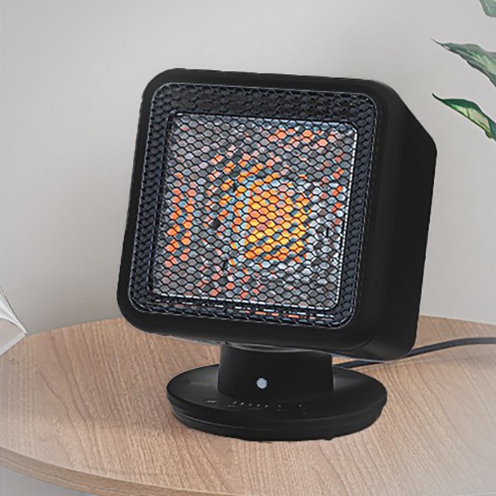 모션감지 센서 초절전 무소음 리플렉트 에코히터 전기난로특수설계 큐브 반사판, 블랙