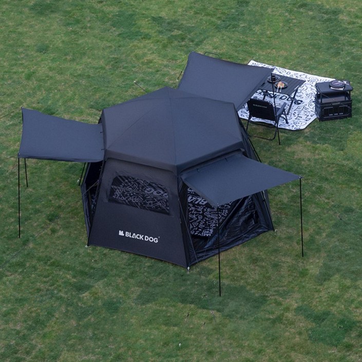 BLACKDOG 블랙독 캠핑 자동 텐트 육각형 원터치 오토 텐트 그늘막 돔 쉘터 CBD2300QT012