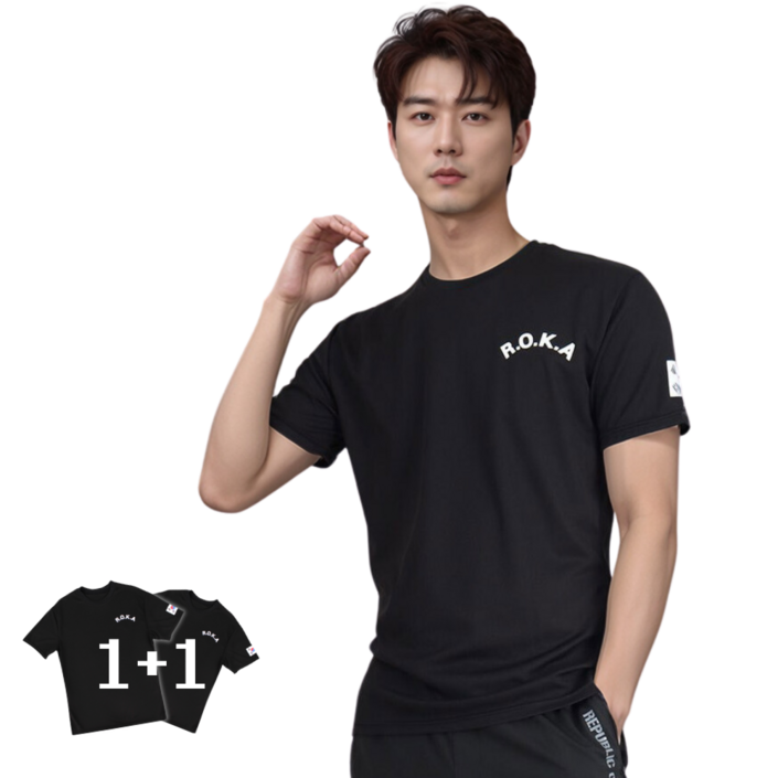 LUXEKA 11 로카티 반팔티 쿨드라이 ROKA 군인 군용 군대 PX 2개입 LUXEKA 11 로카티 반팔티 쿨드라이 ROKA 군인 군용 군대 PX 2개입