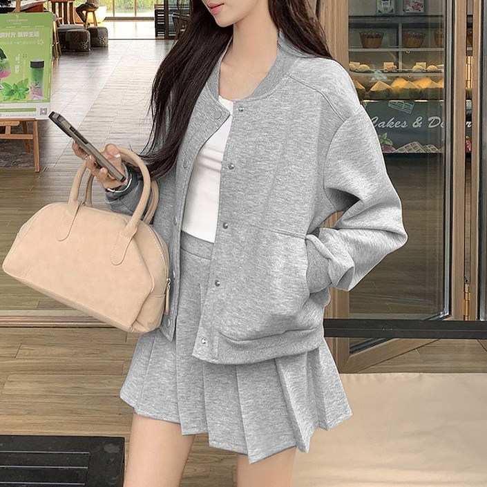 대박난박양 블루종미니 스커트 SET