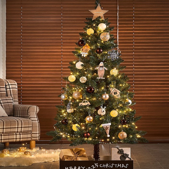 160cm 크리스마스 트리 장식 지네 전구 보관가방 풀세트