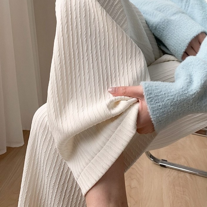 여성용 데일리 팬츠 허리밴딩 일자핏 꾸안꾸 출근룩 추천 가변운 구름 일자 팬츠 3278