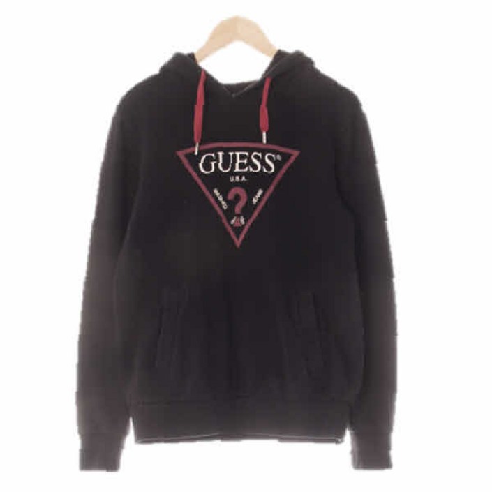 9159 Guess 블랙 면 배색중앙빅로고후드티 M 9159 Guess 블랙 면 배색중앙빅로고후드티 M