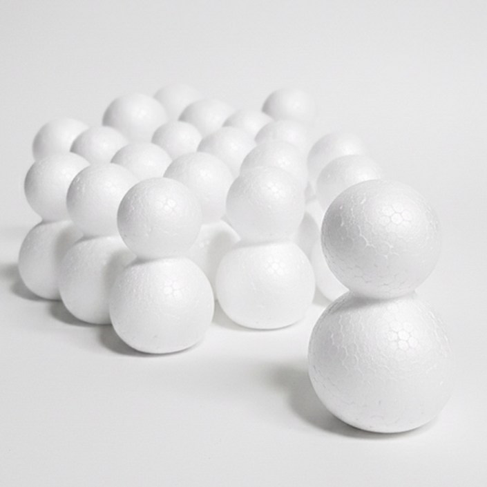 스티로폼 눈사람 10cm 20개 장식 소품 diy 재료