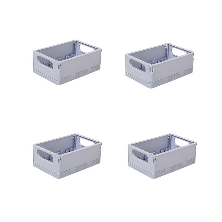 미니 폴딩박스ver3 4세트 리빙 바스켓 소형 대형 파스텔 접이식 다용도 펜트리 소품 수납 정리