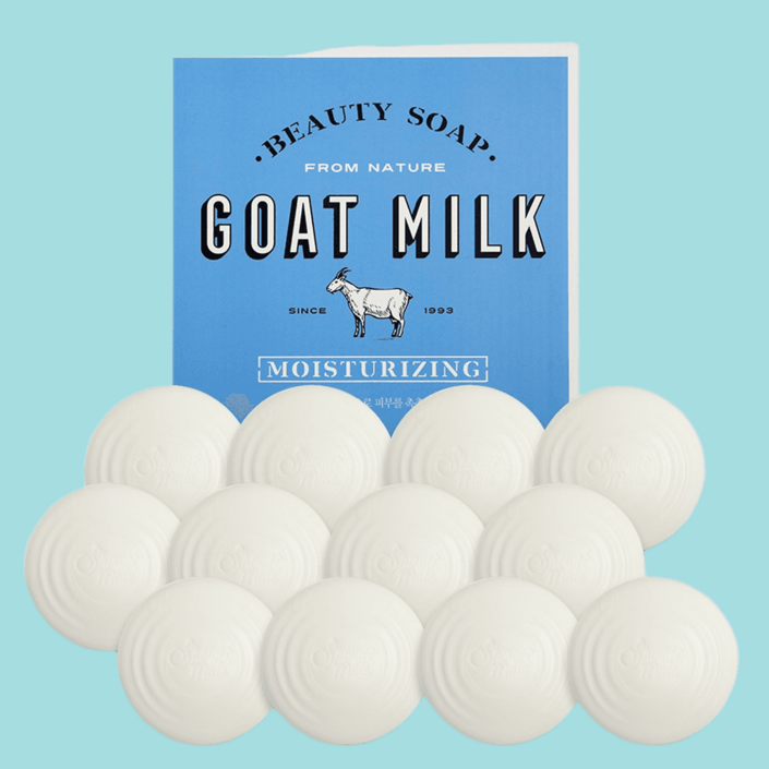샤워메이트 산양유 비누 90gx12개 클렌징 세안 세수, 90g, 12개