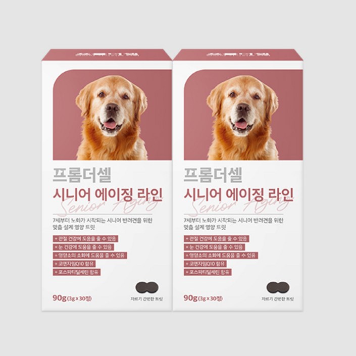 프롬더셀 강아지 노견 영양제 관절 피부 피모 눈건강 백내장 치매 항산화제 30정, 2개, 종합영양제 프롬더셀 강아지 노견 영양제 관절 피부 피모 눈건강 백내장 치매 항산화제 30정, 2개, 종합영양제
