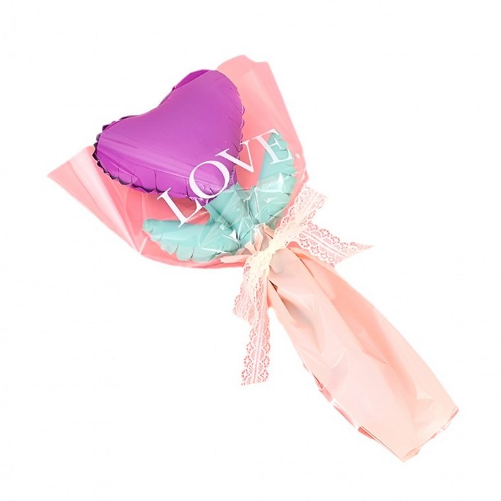 [별별창고] 한송이 풍선꽃다발 만들기 생일 파티 개업 졸업 꽃다발풍선 졸업식 하트 학예회